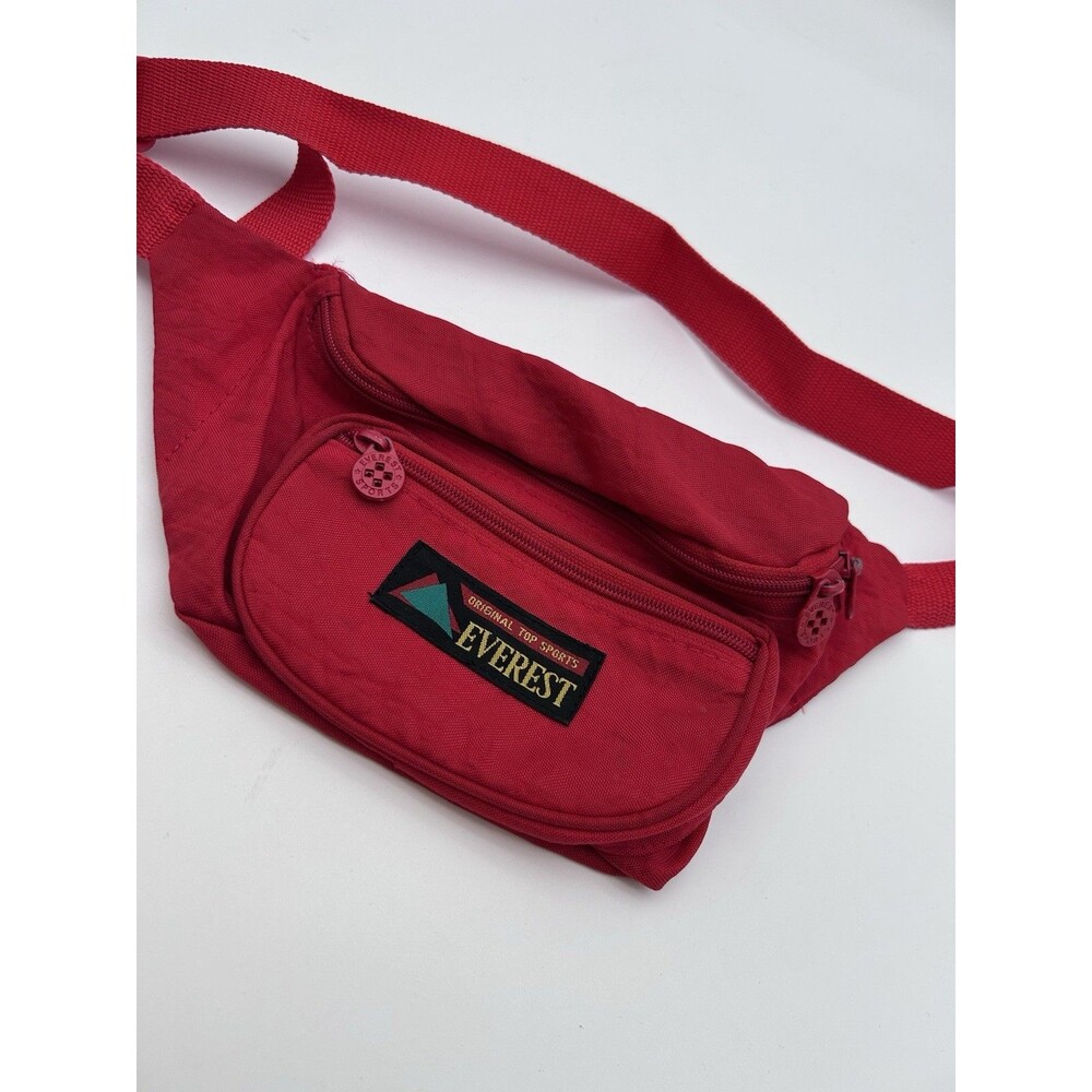 Vintage Everest Original Top Sports Fanny Pack Red Belt Bag
